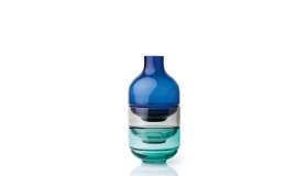 Fusion Blue Vase-Bowl Md